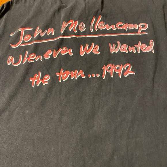 John Cougar Mellencamp  “Whenever we Want. The Tour 1992”  concert T-Shirt large - Picture 6 of 8